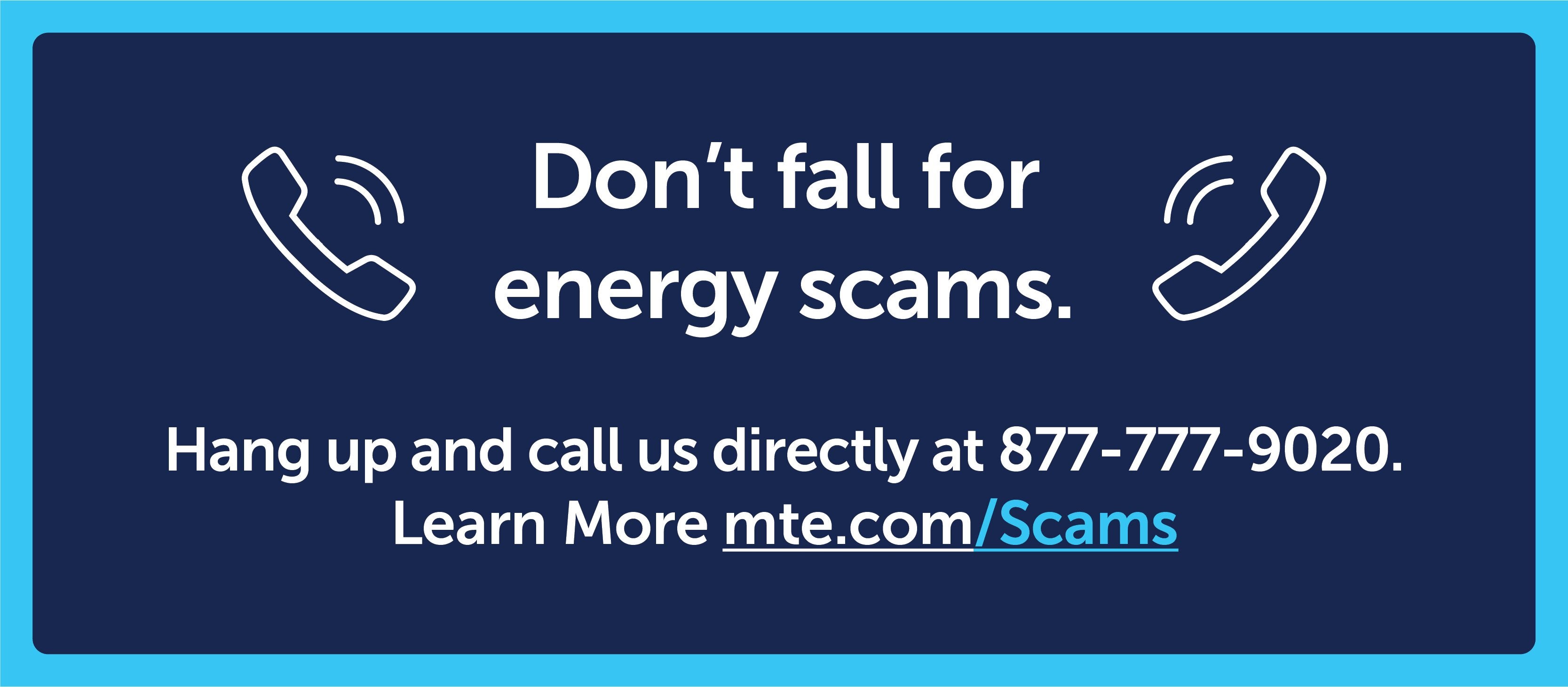Beware of scams banner