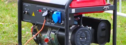 generator sitting in yard