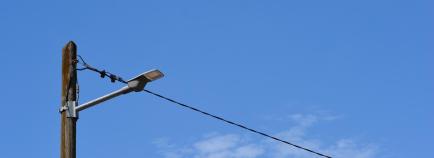 sky with electrical pole