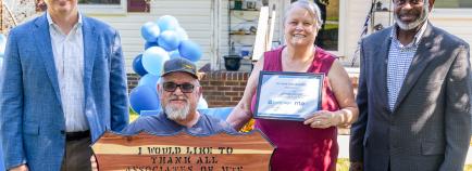 members presented home uplift grant funds